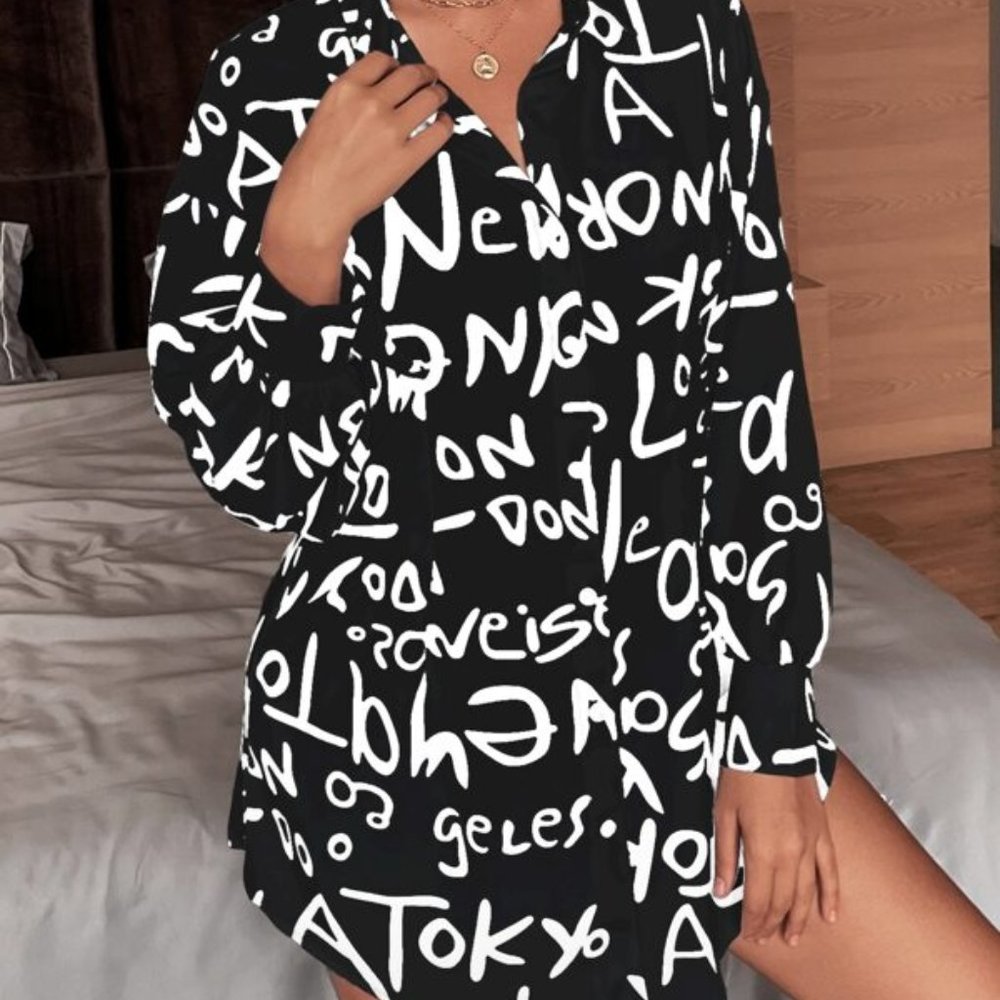 TREND DOLLZ Button Down Top / Blouse - Black - Picture 3 of 5
